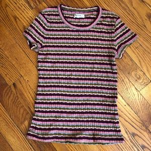 Madewell Ribbed Striped Tee- XXS